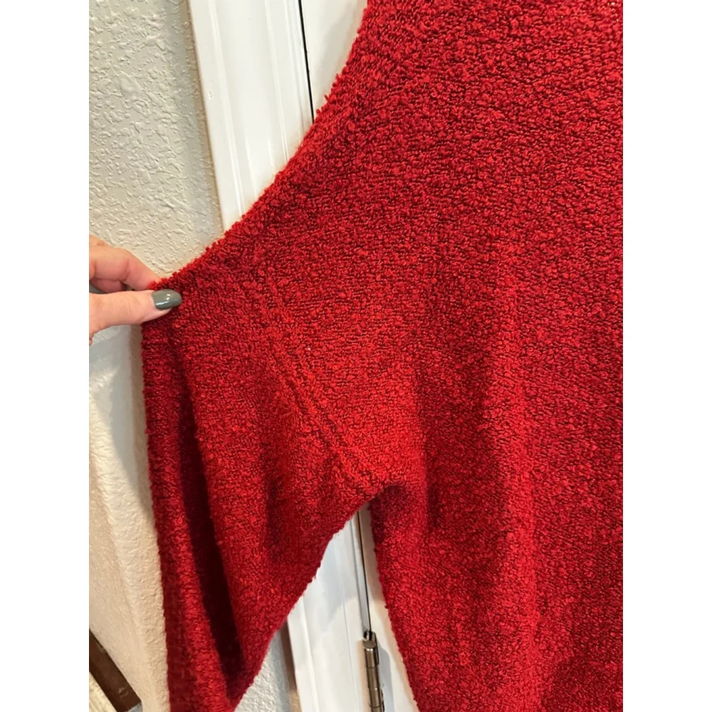 Fashion Nova Red V-Neck Sweater S - Picture 5 of 6